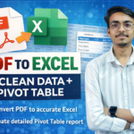 Je vais convertir le PDF en Excel, nettoyer les données et créer des rapports en tableau croisé dynamique