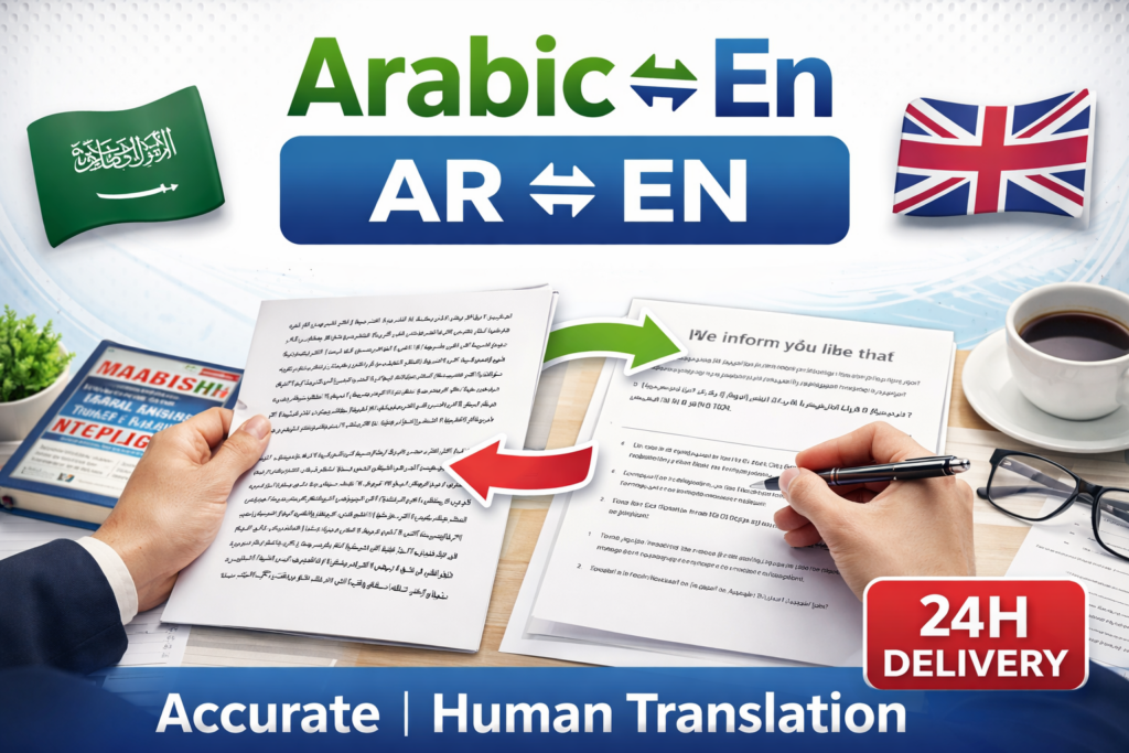 Traduction professionnelle arabe ↔ anglais | Précis et basé sur le contexte - portfolio - 0