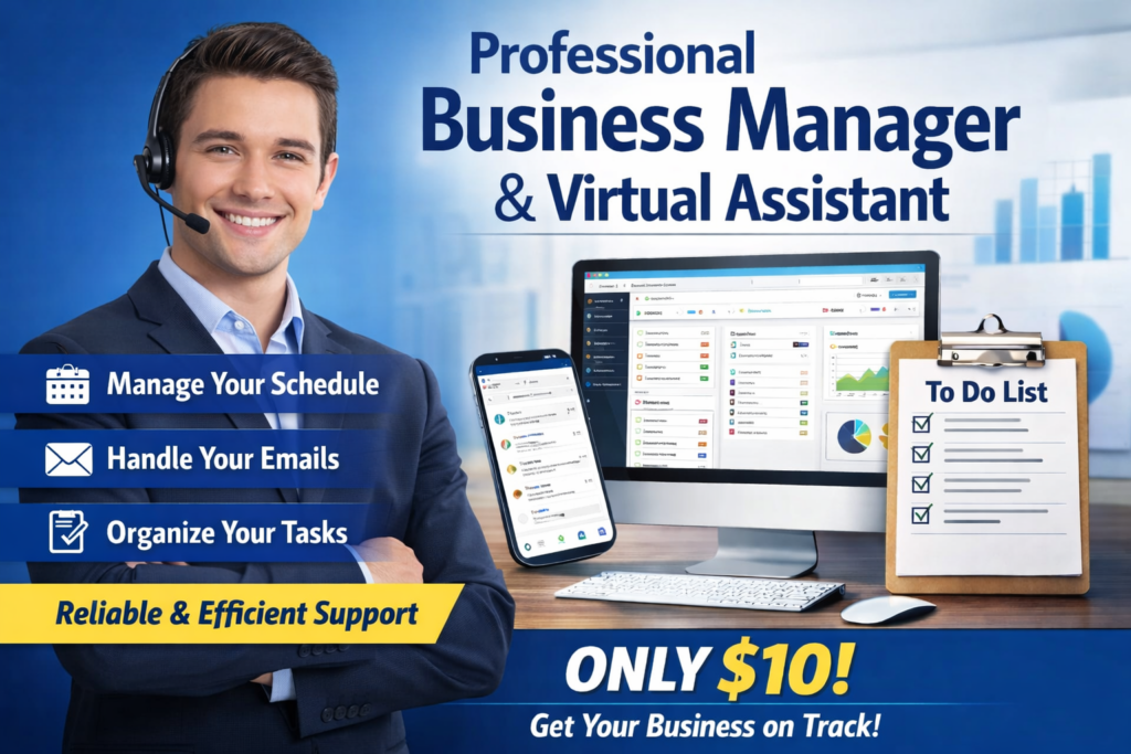 “I Will Be Your Professional Business Manager and Virtual Assistant” - portfolio - 0