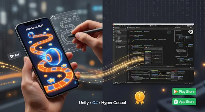 Je vais vous créer un jeu mobile Unity casual, hyper casual avec des publicités - portfolio - 0