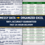 I will provide Professional Data Entry, Web Research, and Admin Support