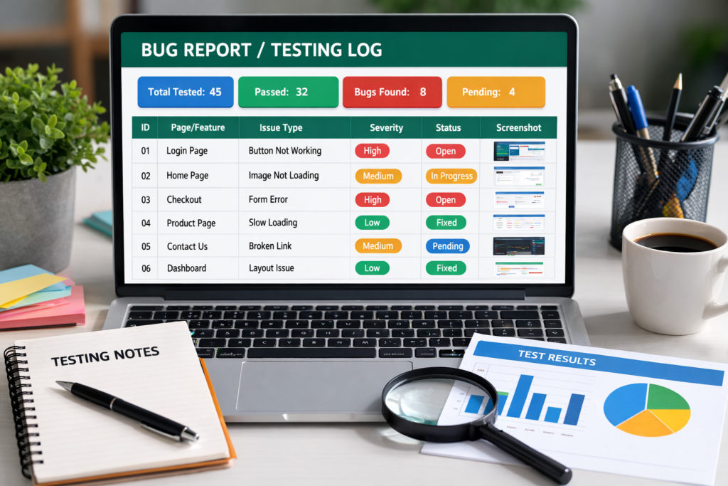 I will test your website or app and provide a detailed report - portfolio - 1