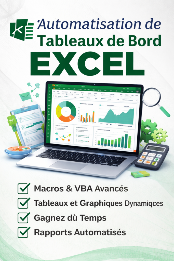 Je crée des tableaux de bord Excel professionnels et automatisés adaptés à vos besoins. Ce service inclut : ✔ Tableau de bord personnalisé ✔ Formules  - portfolio - 0