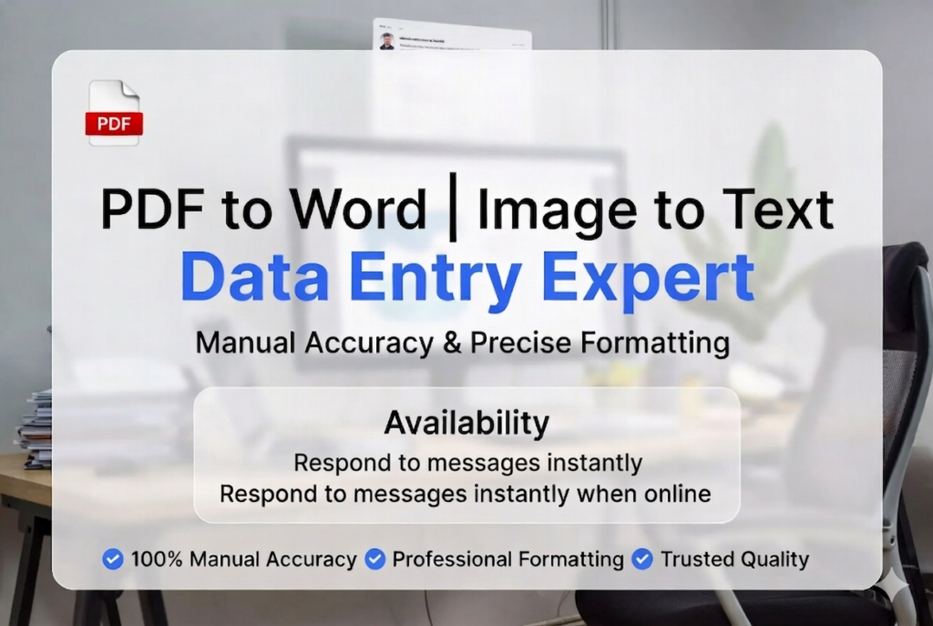 PDF to Word, Image to Text & Data Entry Services. - portfolio - 0