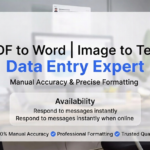 PDF to Word, Image to Text & Data Entry Services. - Remote