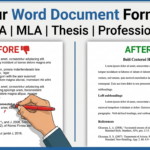 I will fix Microsoft Word formatting for professional academic documents