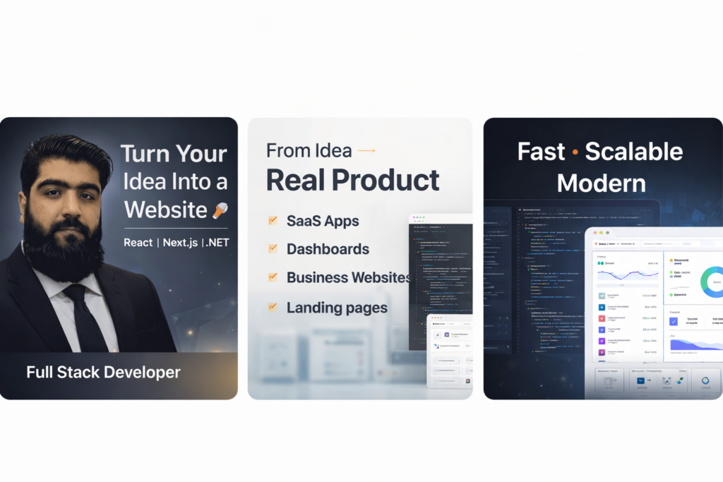 I will turn your idea into a full web app using AI + React, Next.js & .NET - portfolio - 0