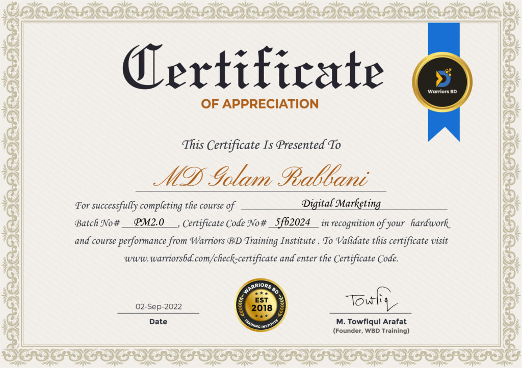 Md Golam Rabbani - portfolio - 1
