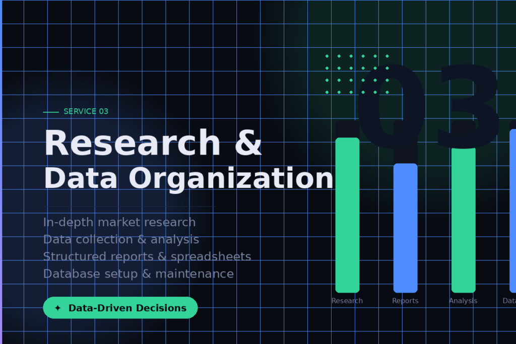I will research and organize data into clear reports - portfolio - 0