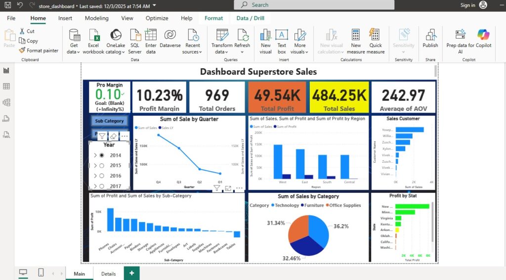 تصميم قواعد البيانات وتحليل البيانات باستخدام Excel و Power BI و Python - portfolio - 1