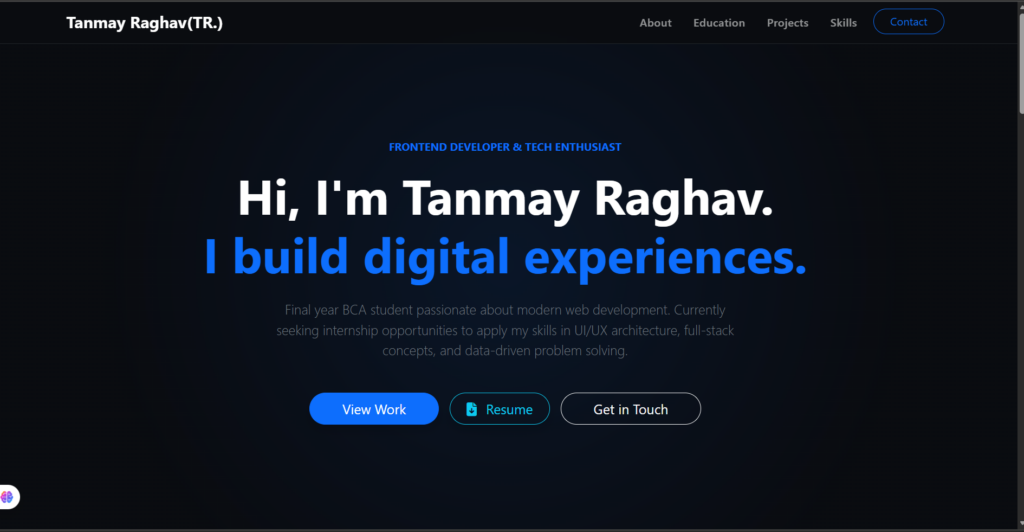 Tanmay Raghav - portfolio - 1