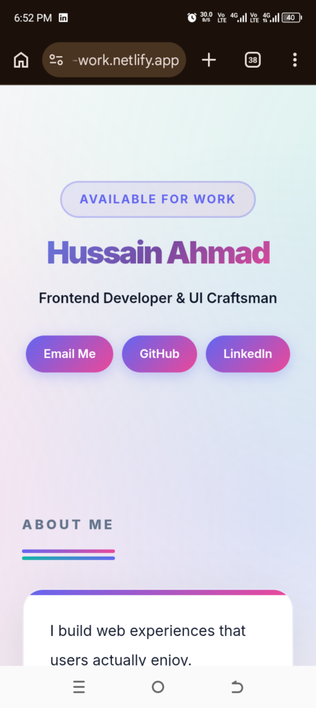 Hussain Ahmad - portfolio - 0