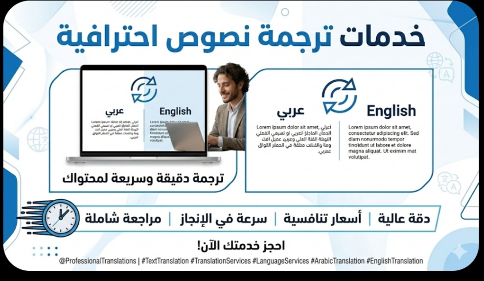 Traduisez vos textes de l’arabe vers l’anglais et vice versa – 100 % de précision - portfolio - 0