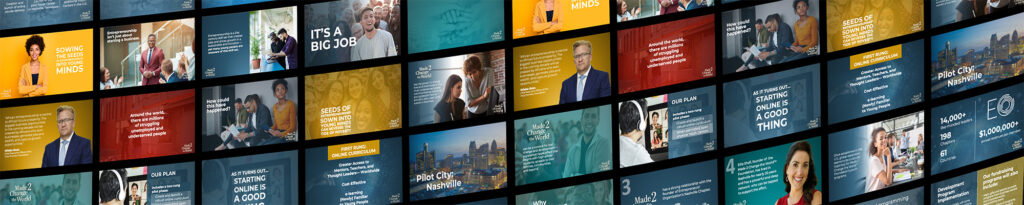 High-end pitch deck and slide presentation design - portfolio - 0