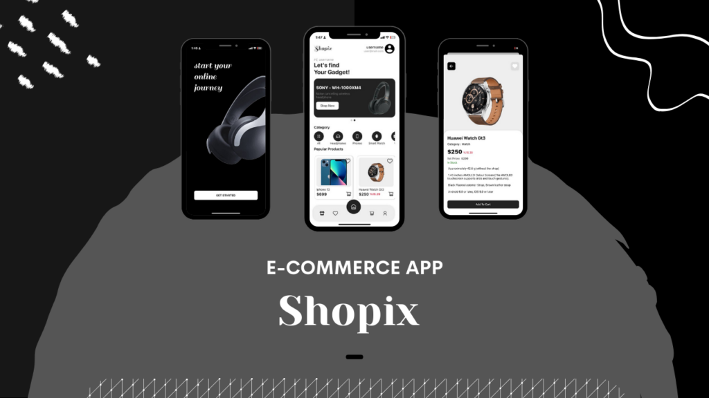 تطبيق Shopix - متجر إلكتروني لبيع الأجهزة الذكية - portfolio - 0