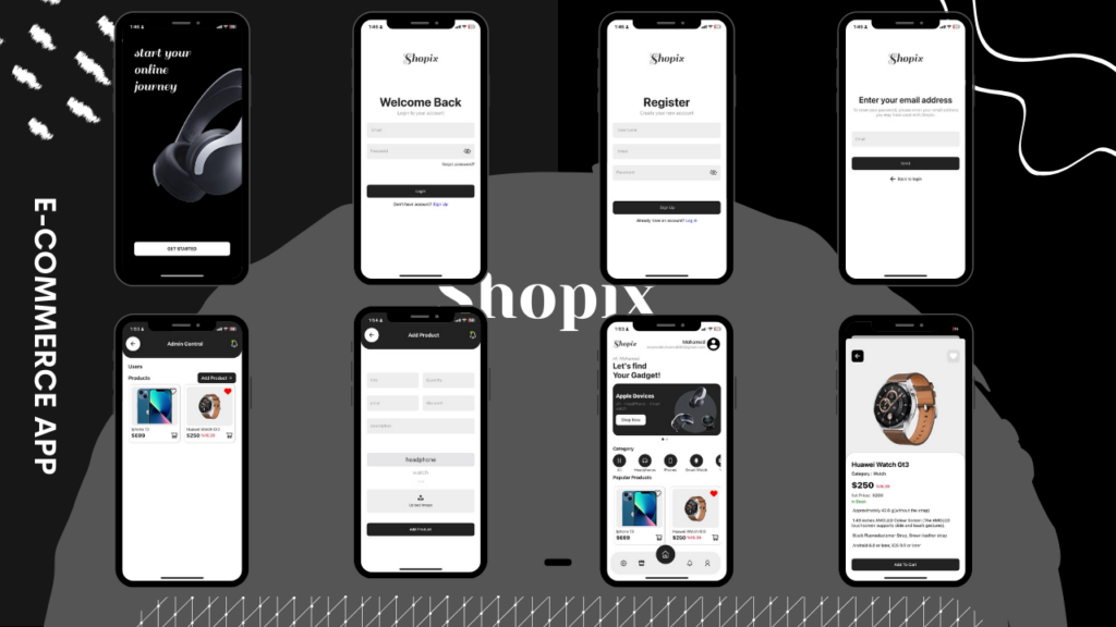 تطبيق Shopix - متجر إلكتروني لبيع الأجهزة الذكية - portfolio - 1