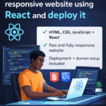 I will build a modern responsive website using React and deploy it