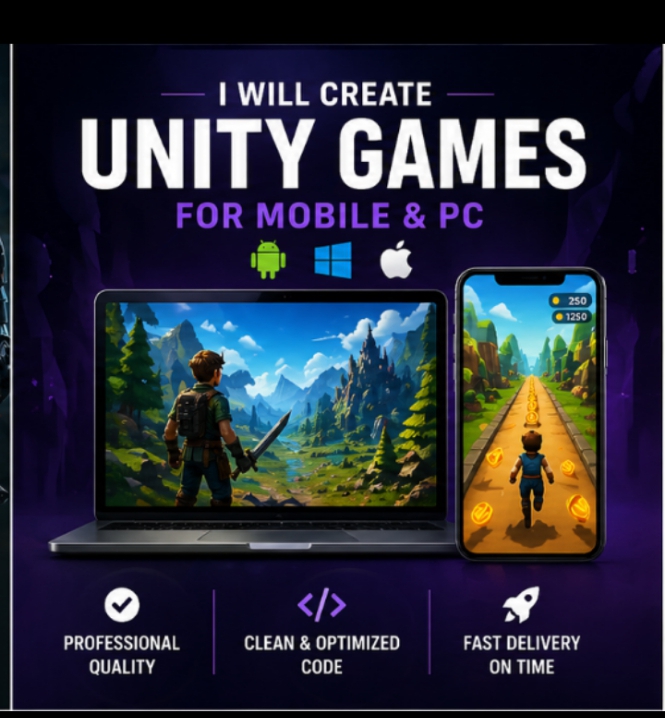 Je créerai des jeux Unity 2D ou 3D pour mobile et PC - portfolio - 1