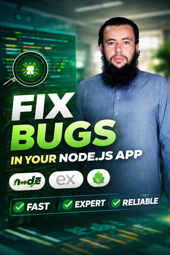 Je corrigerai les bugs dans votre API nodejs, Express, Python, Flask API et application - portfolio - 0