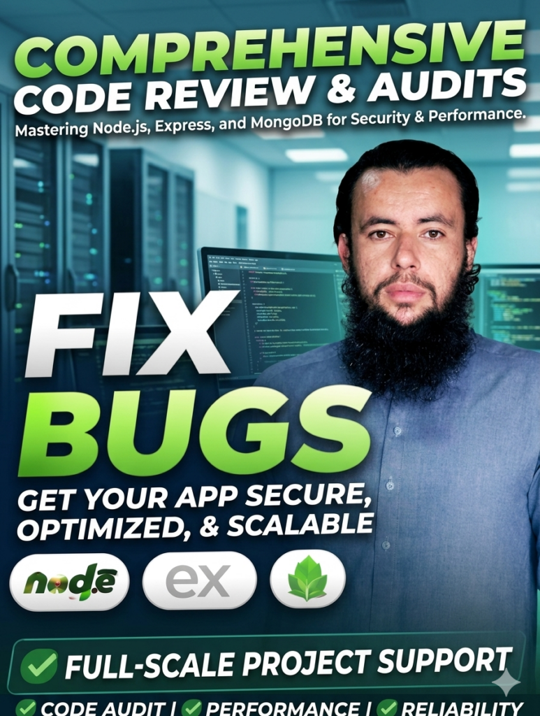 Je corrigerai les bugs dans votre API nodejs, Express, Python, Flask API et application - portfolio - 2