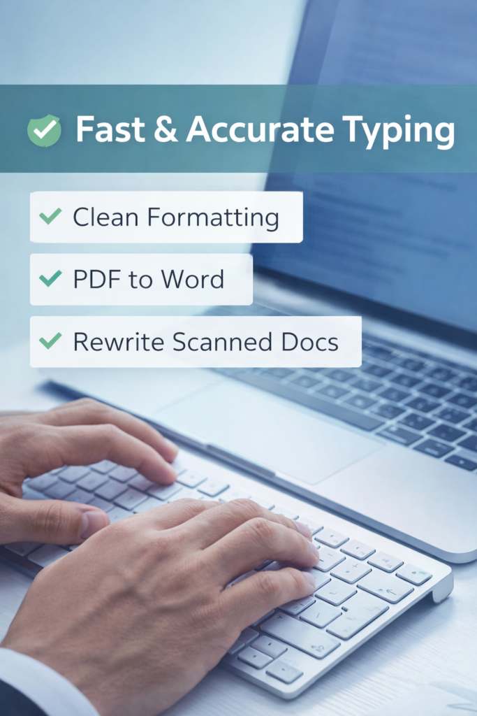 I will provide fast and accurate Typing services - portfolio - 0