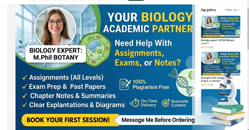 Je ferai de l’aide aux devoirs de biologie, assisterai à l’écriture scientifique académique M.Phil Botany, Notes | Examens | QCM, travail rapide et précis, alors contactez-le maintenant - portfolio - 0