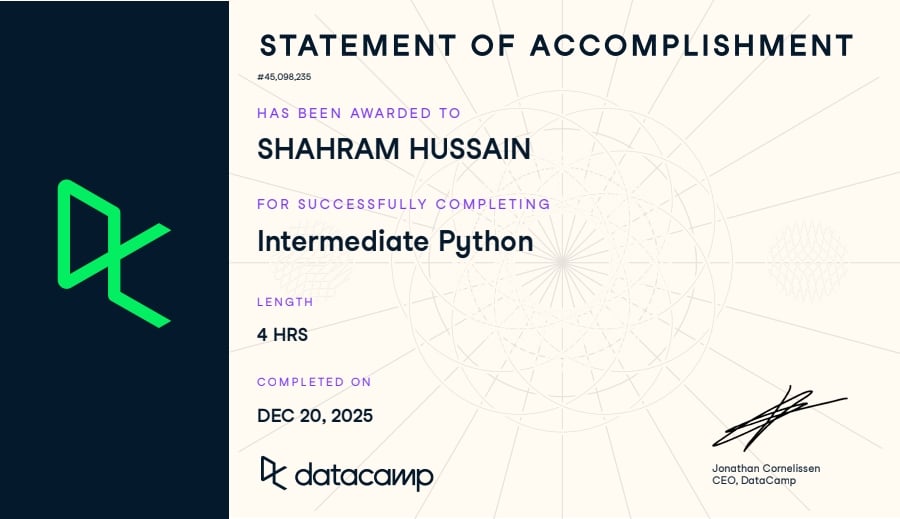 Shahram Hussain - portfolio - 2