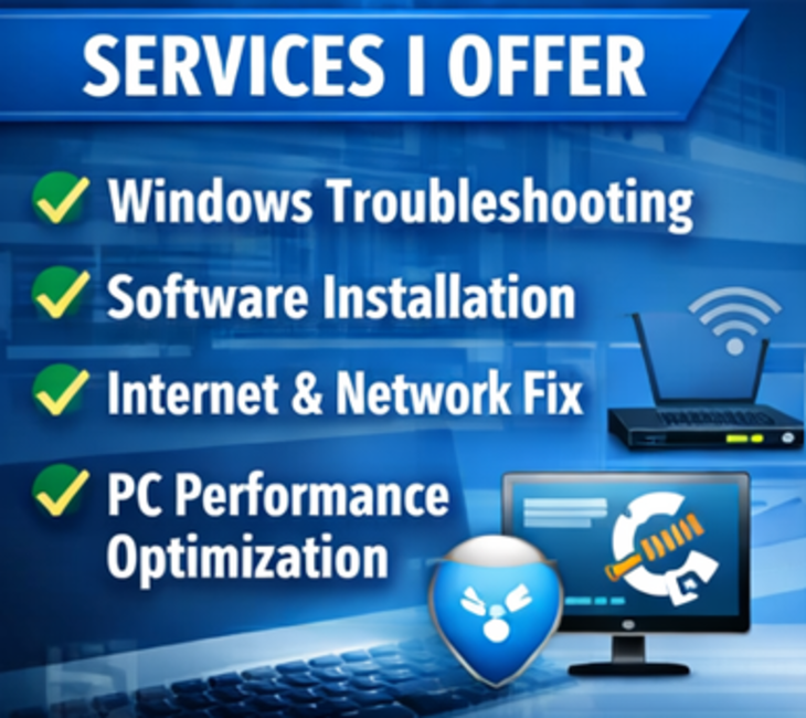 I will provide IT support & remote troubleshooting for Windows, software and network issues - portfolio - 1