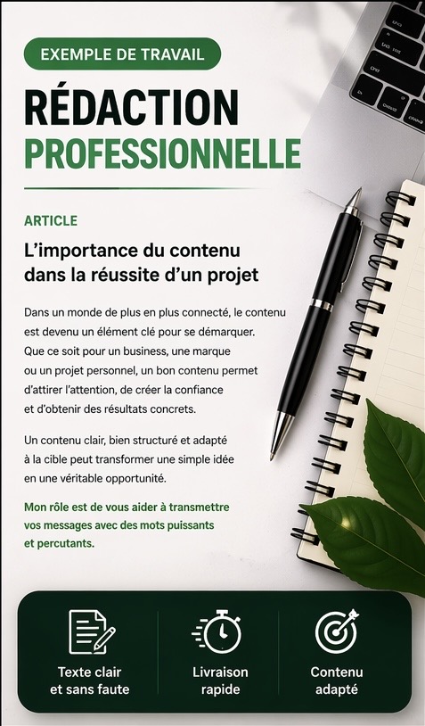 Je vais écrire un texte professionnel et captivant - portfolio - 0