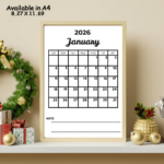 I will design clean and printable calendar in Canva - Remote