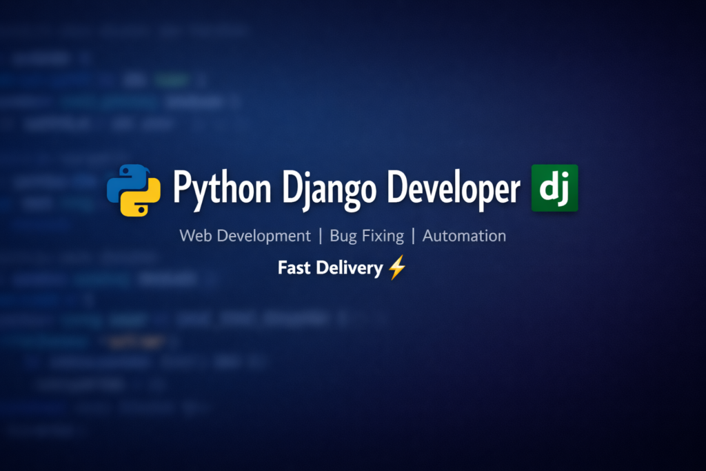 سأبني موقع Django أو أصلح أخطاء بايثون - portfolio - 0