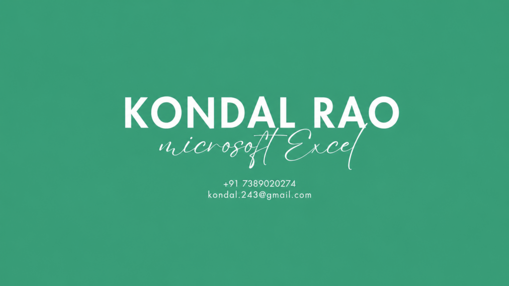 Kondal Rao - cover