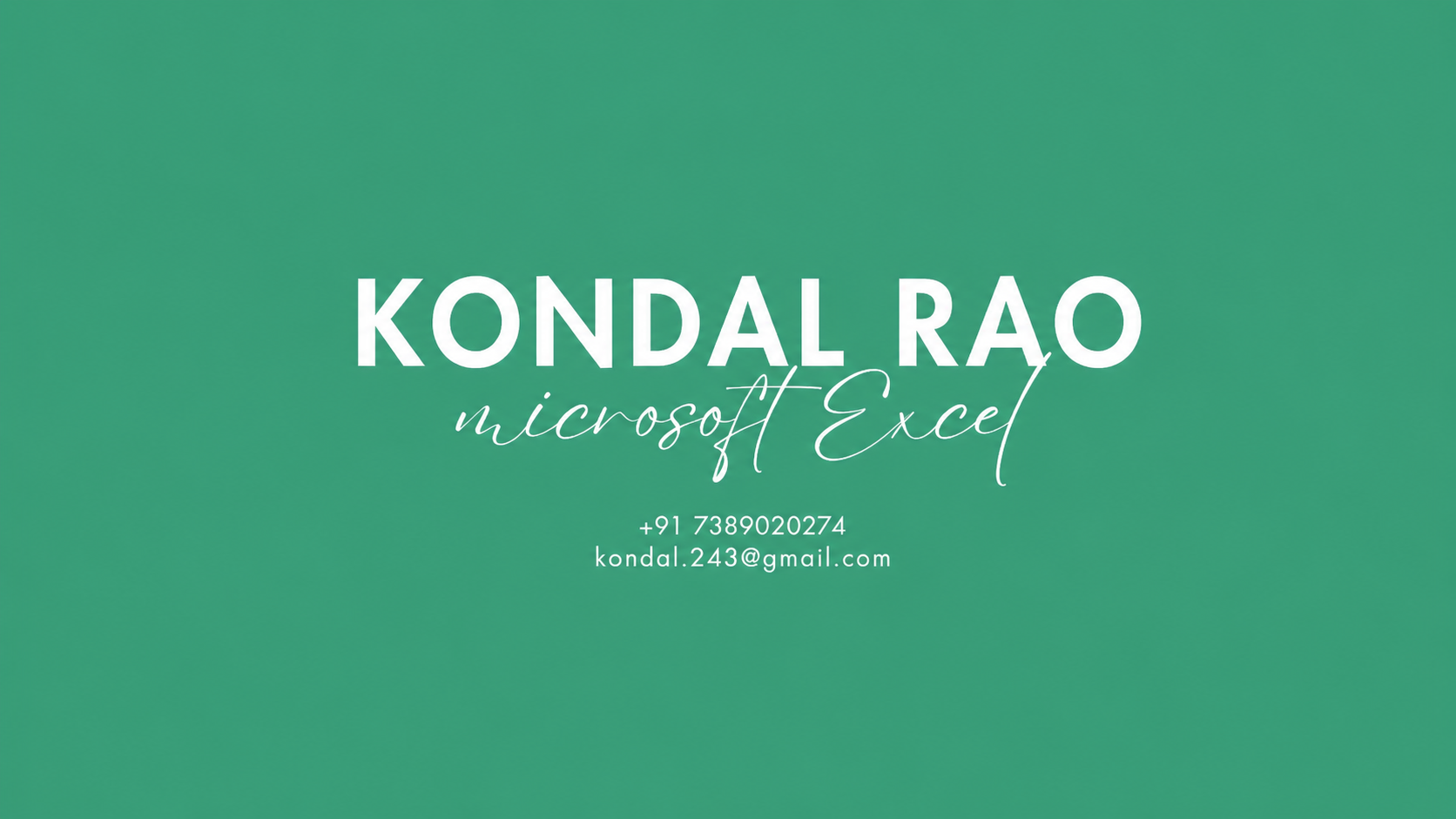 Kondal Rao - cover