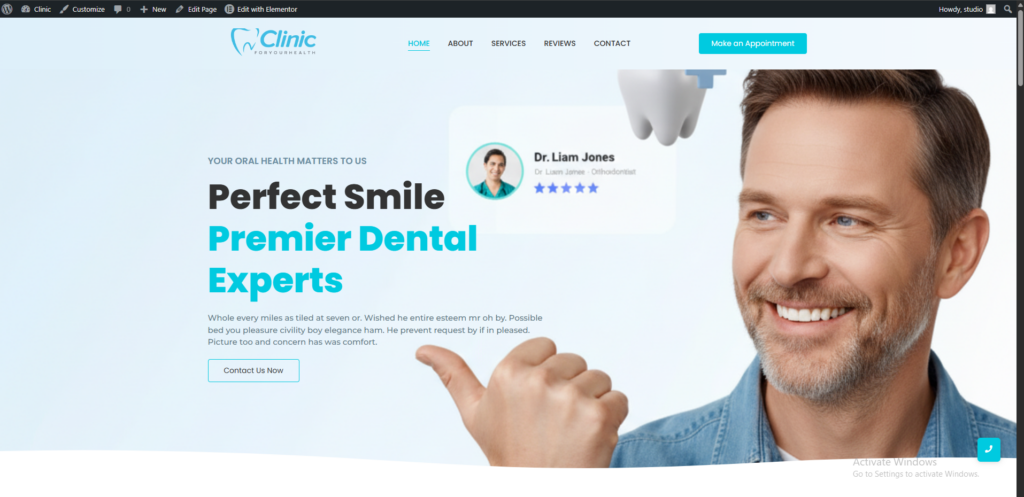 Je vais créer un site web médical ou dentaire prêt pour la HIPAA avec un système de réservation - portfolio - 2