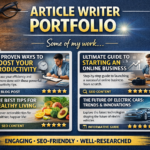 I'm an article writer with 5 years of experience.