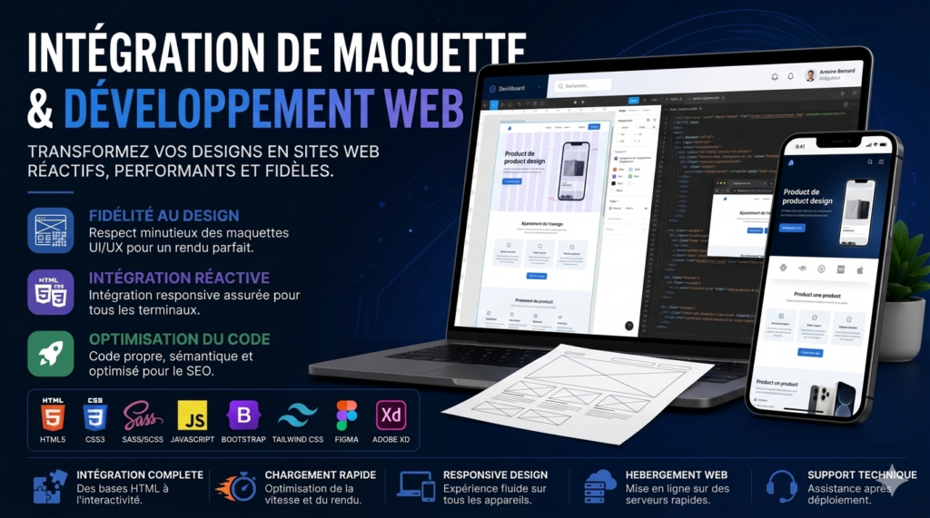 I integrate your mockup into a responsive website - portfolio - 0