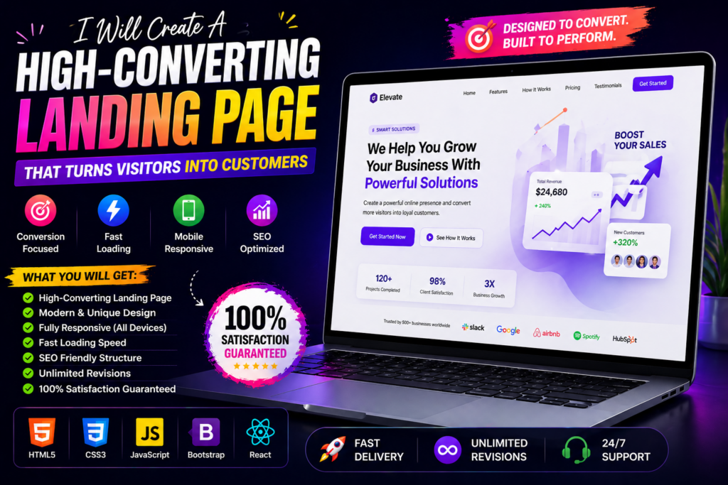 سأنشئ صفحة هبوط ذات نسبة تحويل عالية تحول الزوار إلى عملاء - portfolio - 0