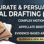 Professional Legal Drafting: Pleadings, Motions, Discovery, Lawsuit, Complaints, Appeals,  Writ Petitions, Response, Review petitions, Appellate Brief - Remote