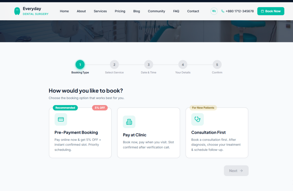 Je vais créer un site web médical ou dentaire prêt pour la HIPAA avec un système de réservation - portfolio - 0