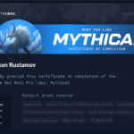 Hack The Box Certificate of Completion: Mini Pro Labs (Mythical)
