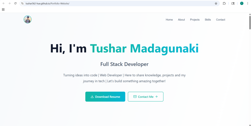 Tushar Madagunaki - portfolio - 0