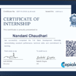 FullStack Web Development Internship Certificate