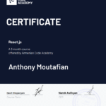 Certified Front-End React Developer