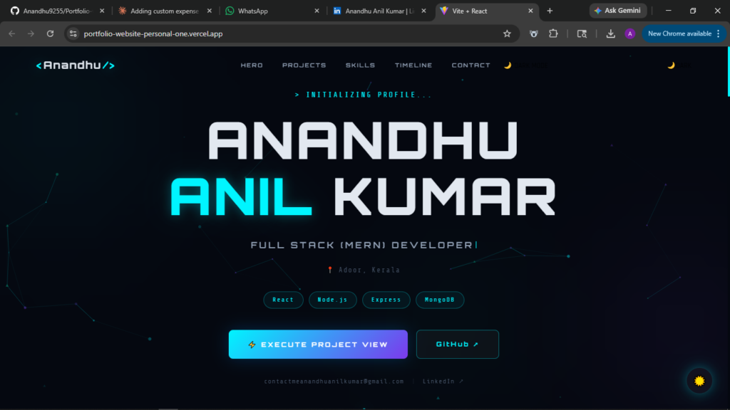 Anandhu Anil Kumar - portfolio - 2