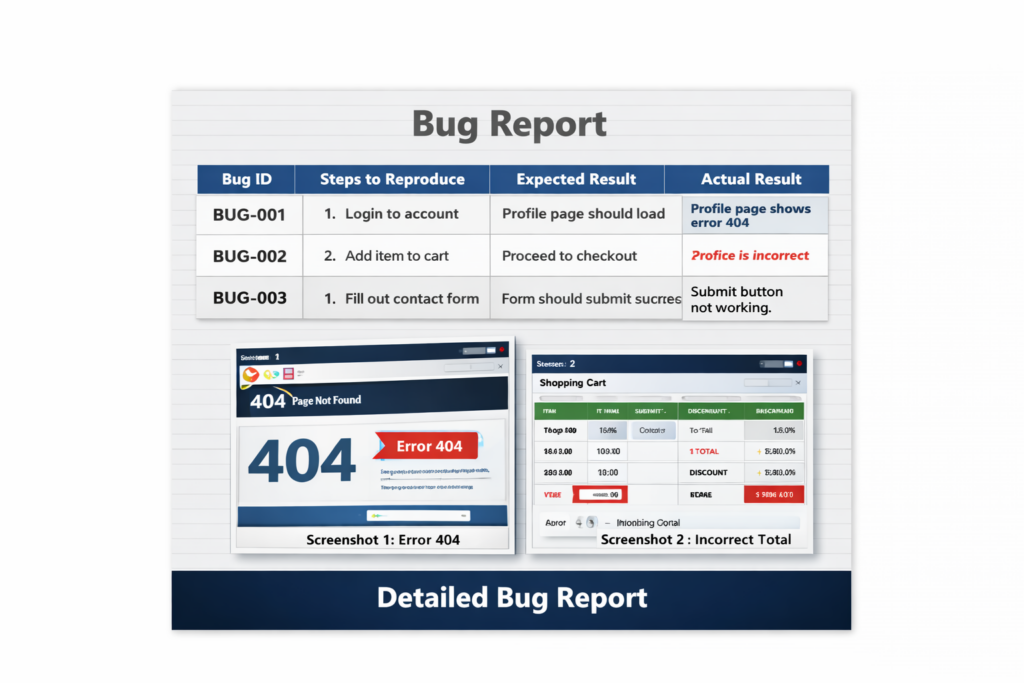 Je testerai votre site web ou application et fournirai des rapports de bugs détaillés - portfolio - 1
