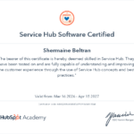شهادة برمجيات HubSpot Service Hub