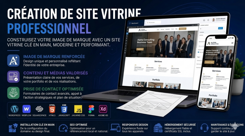 Création de site vitrine professionnel - portfolio - 0
