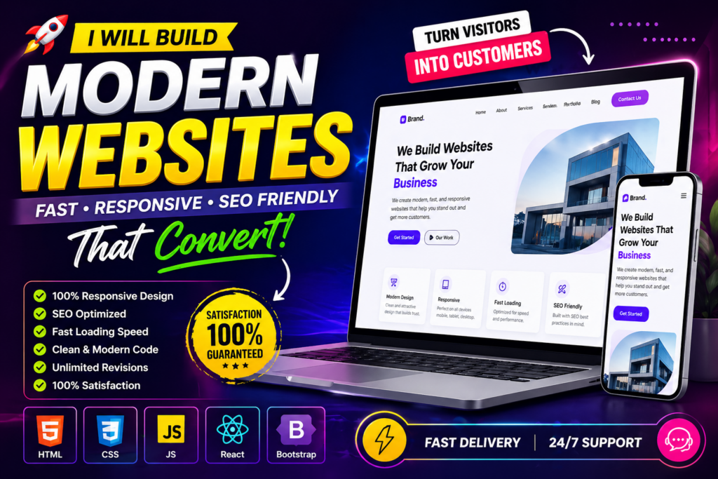 تطوير الويب باستخدام React وTailwind CSS وHTML Full Responsive - portfolio - 0