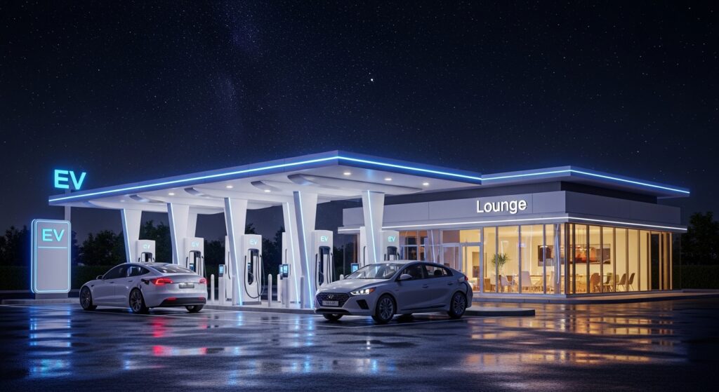 Je créerai des designs 3D pour les stations-service et les bornes de recharge pour véhicules électriques. - portfolio - 0