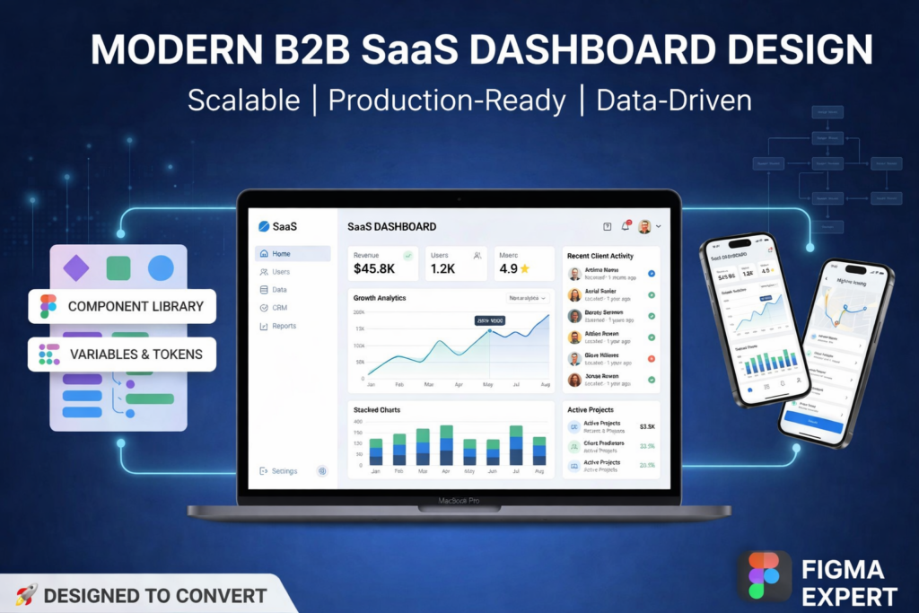 B2B SaaS Dashboard Design & Admin Panel | Scalable Figma Design System - portfolio - 0